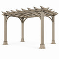 Freistehende Holzpergola Taupe, 300 × 300 × 240 cm, mit offenem Lamellendach
